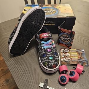 Heelys Kids' Black Multi-Color Wheeled Shoes